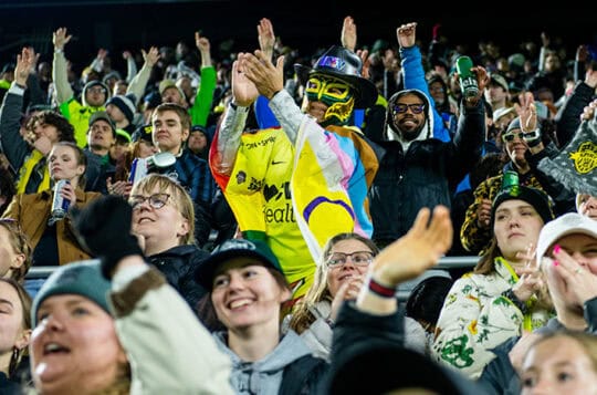 Washington Spirit fans enjoying the game